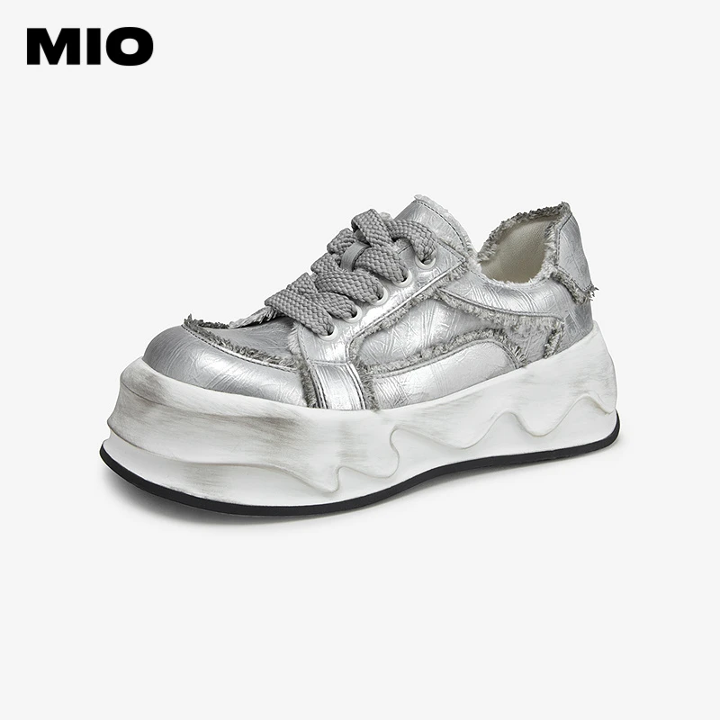 MIO米奥秋季熔岩面包厚底休闲鞋小众设计复古百搭鞋子女M24456229