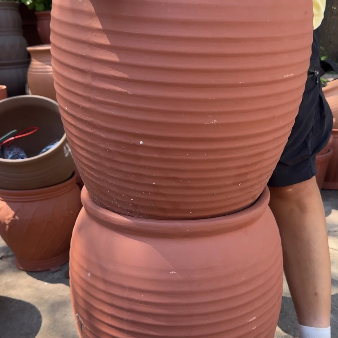 紫砂花盆口35高50宜兴紫砂粗糙正常