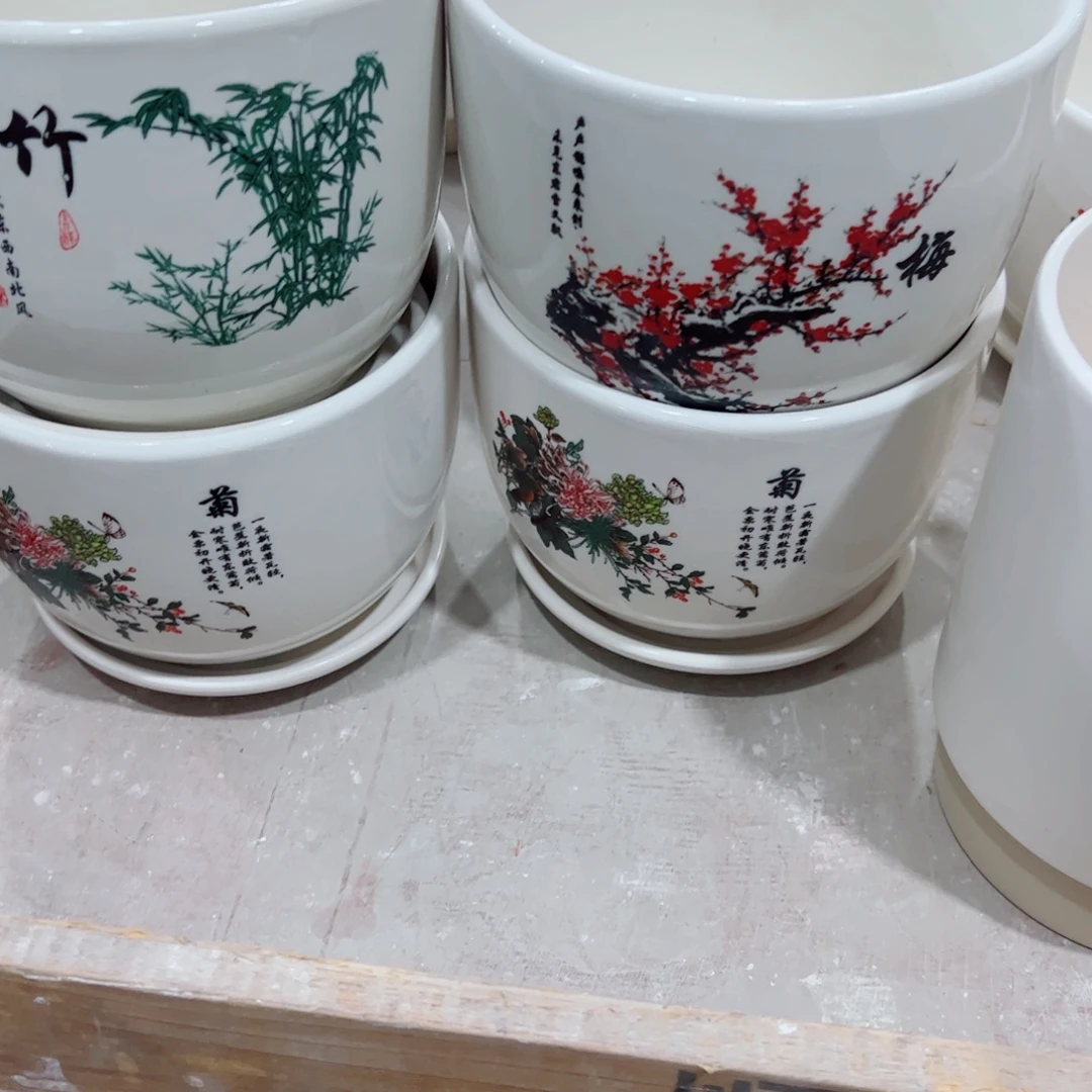 有孔，陶瓷花盆满10米包邮发货