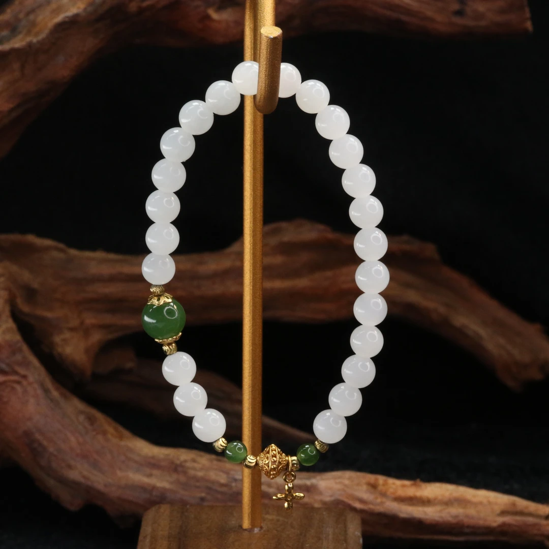 16和田玉S925一级白手串/901258上海嘉禾拍卖