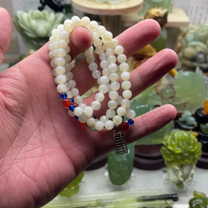 蛇纹石玉未镶嵌四大名玉手串