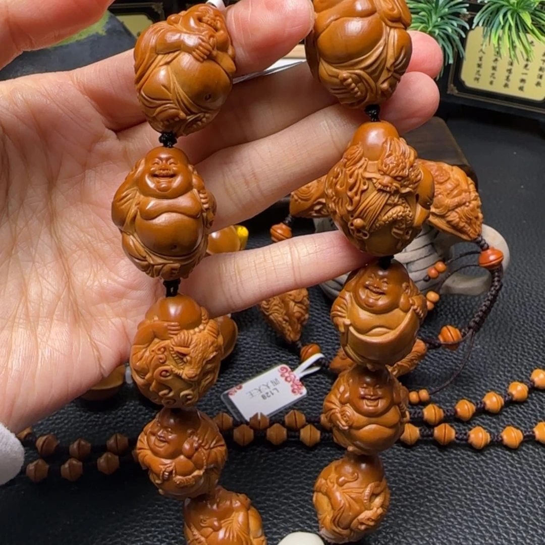【闪购商品】橄榄核手串瑞兽弥勒