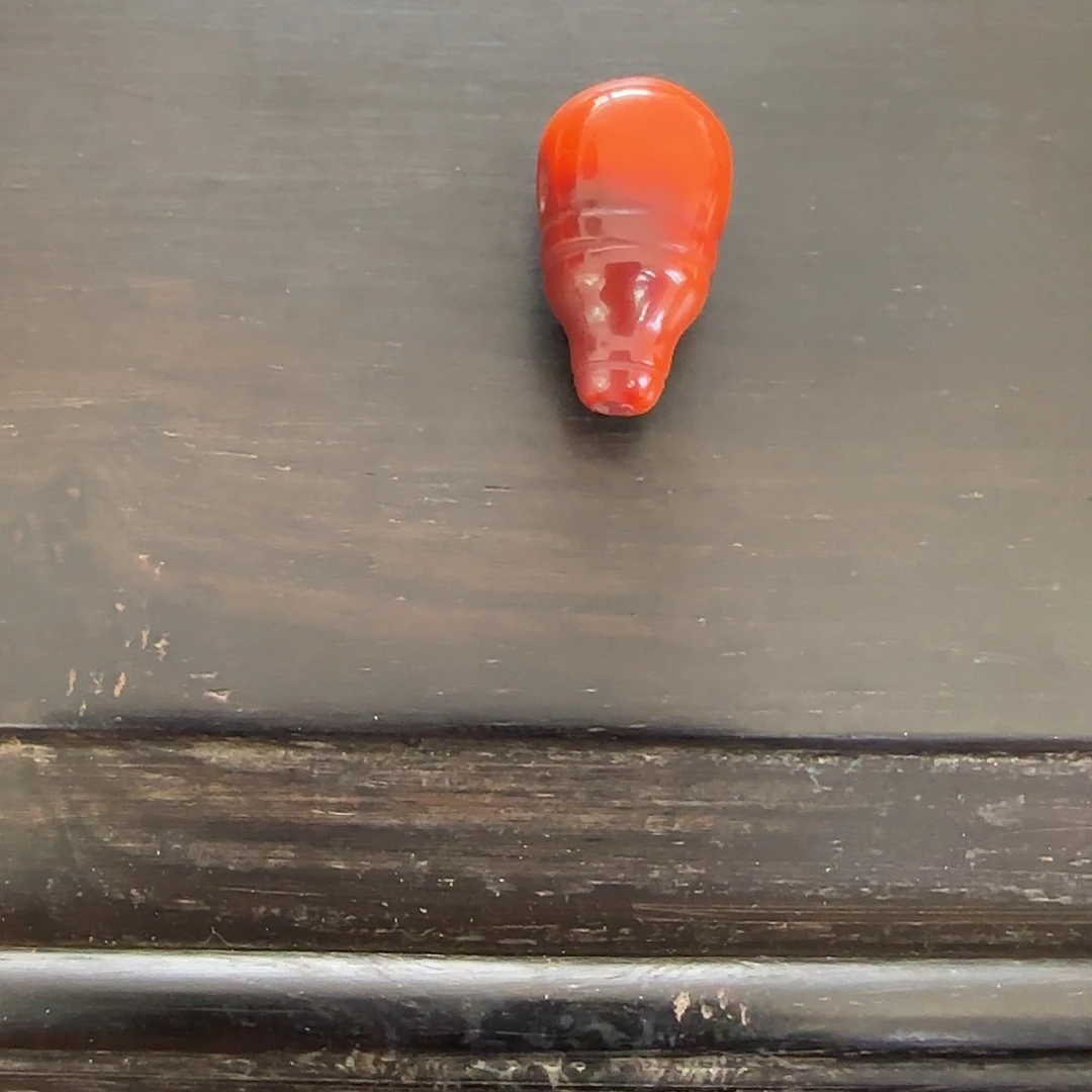 南红玛瑙三通未镶嵌卤****～L0391双色