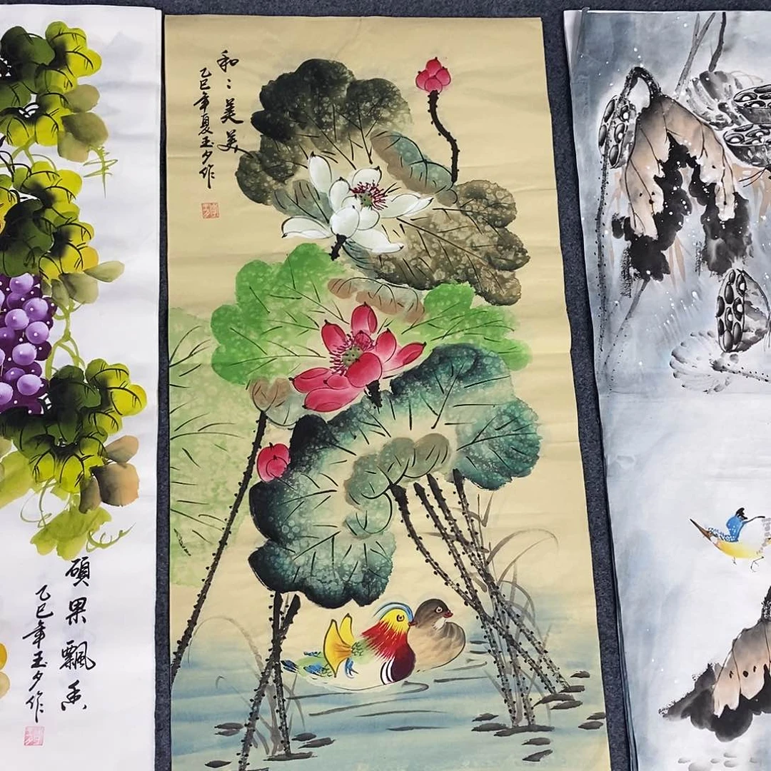 国画尺寸100✖️50三尺手绘画