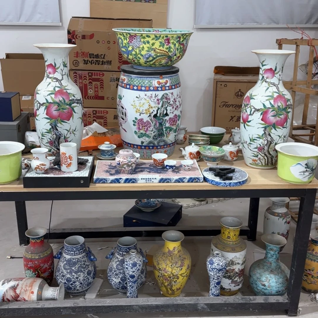 瓷片摆件手绘瓷器全部处理