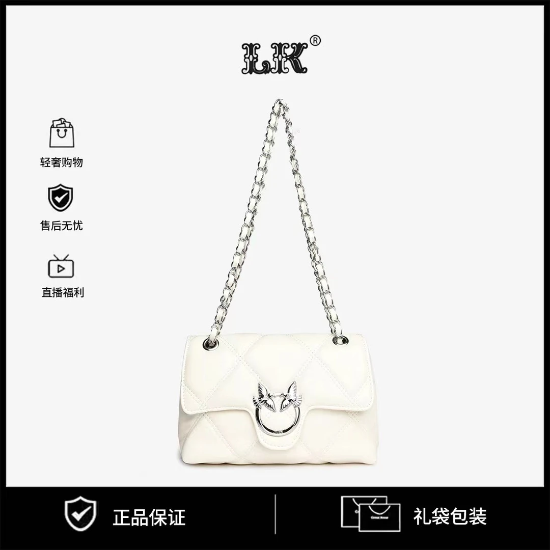 经典时尚轻奢简约潮流经典女士百搭小众单肩斜挎包116白色