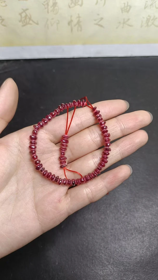 含辰砂工艺品辰砂晶体算盘随型手串