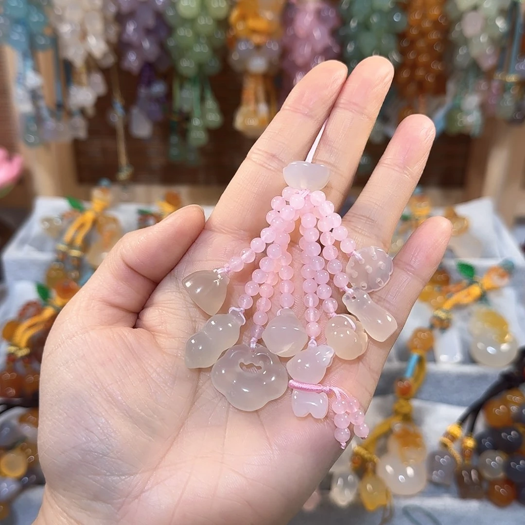 玛瑙/玉髓手机挂件未镶嵌