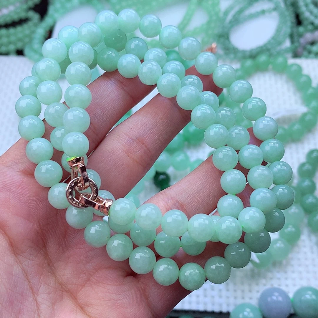 翡翠未镶嵌毛衣链