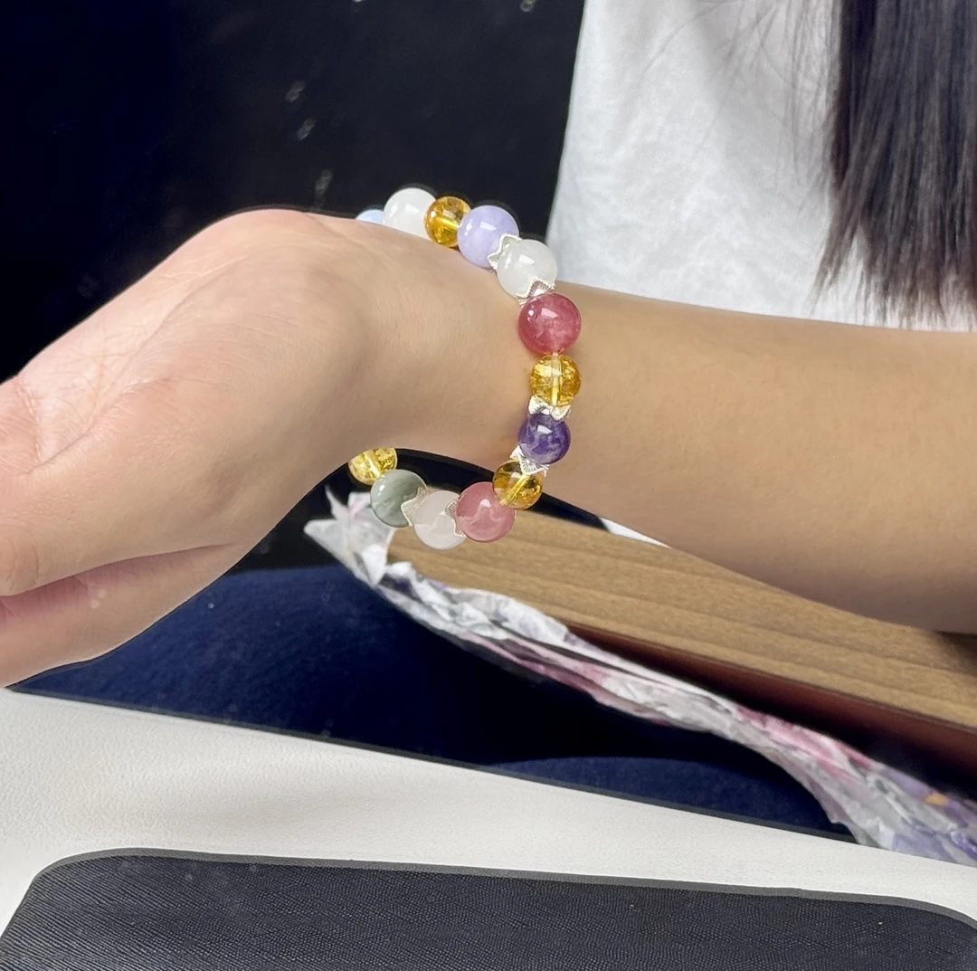 非金属大理石手链 女款招财水晶原创设计手串平安纳福百搭款串珠