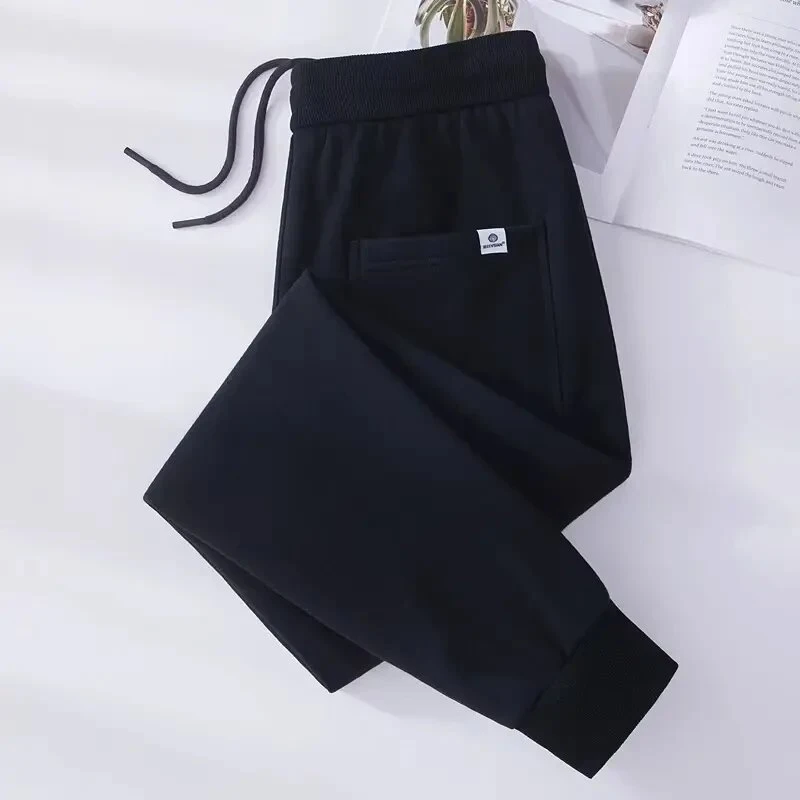 仓石一树潮牌加绒高品质束脚卫裤男士运动长裤春秋冬季休闲小脚裤