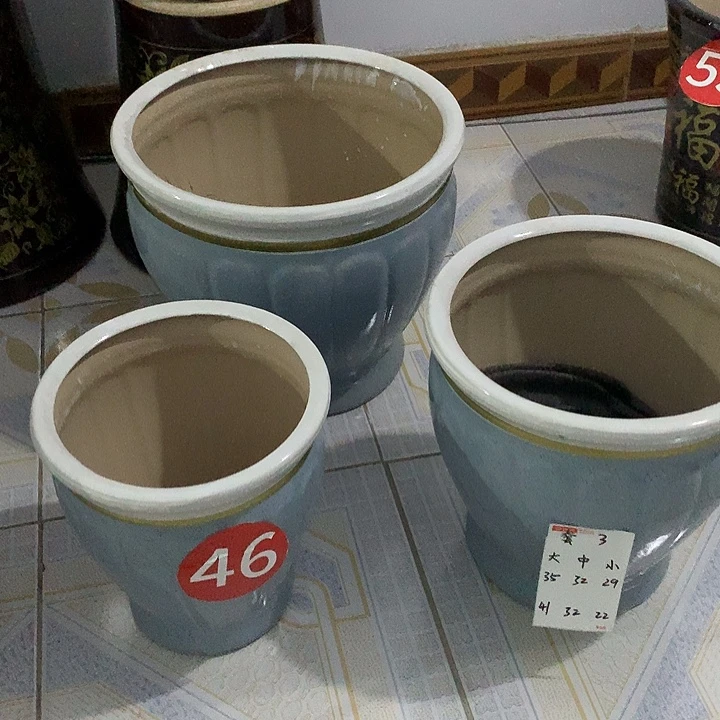 蓝南瓜一套默认微瑕不要托盘送小小花盆一个