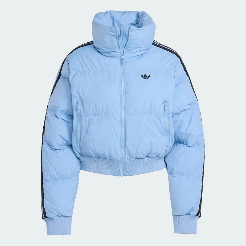 阿迪达斯（adidas）三叶草女子保暖短款运动宽松棉服面包服JX2969