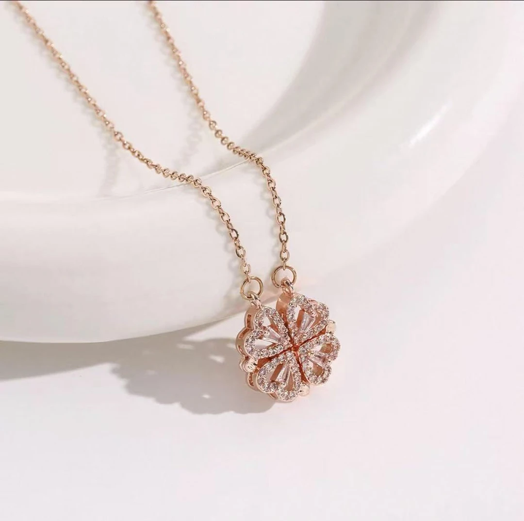 钛钢项链 四叶草项链两戴款女款小众设计轻奢X35