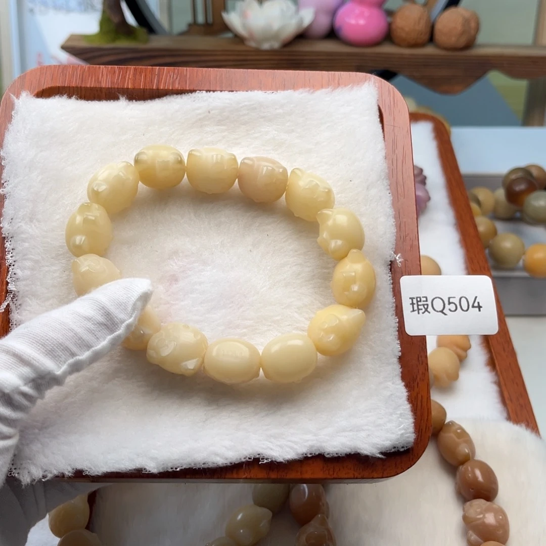 菩提根/象牙果手串海*16mmkt猫一串瑕Q504