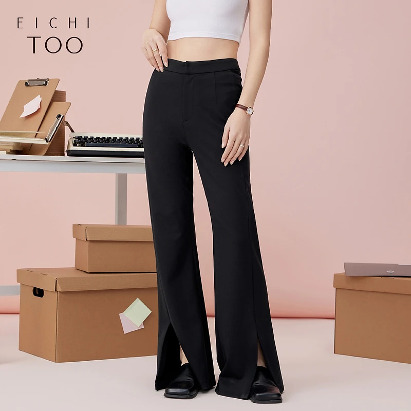 A爱居兔夏季新款宽松舒适时尚弹力喇叭裤EKEBJ2P001A