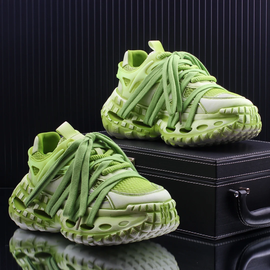 擦色做旧增高情侣款冬季加绒保暖老爹鞋时尚高级感男女鞋厚底运动