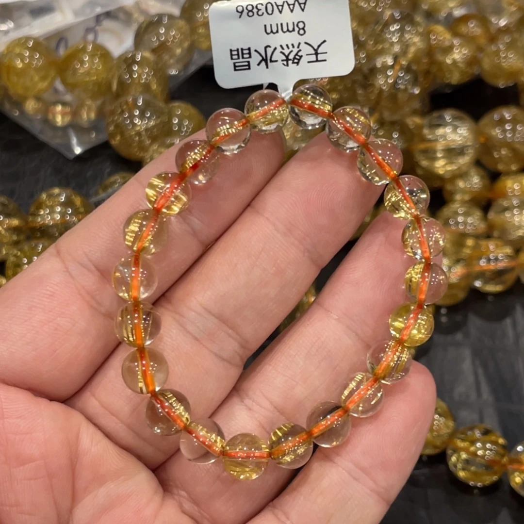 未镶嵌手链水晶aaa0386钛晶