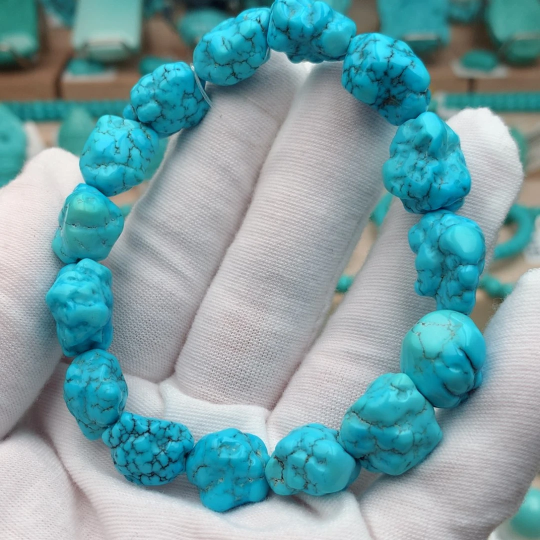 未镶嵌绿松石珠宝奇石11mm