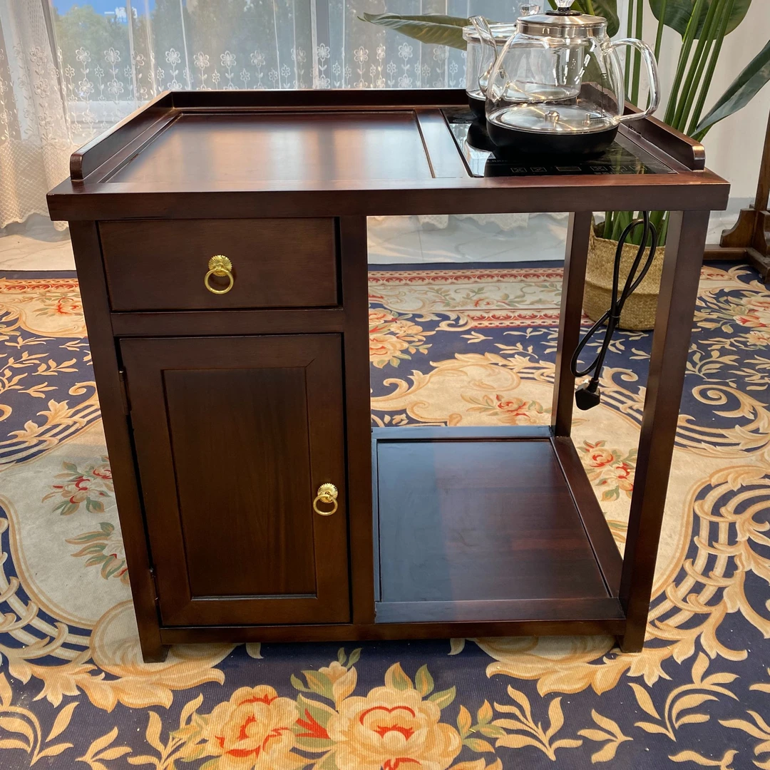 茶水柜养生壶简约柜子茶几储物柜家用禅意玄关新中式禅意置物架