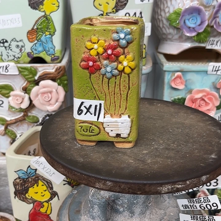 紫砂花盆粗陶材质多肉花盆