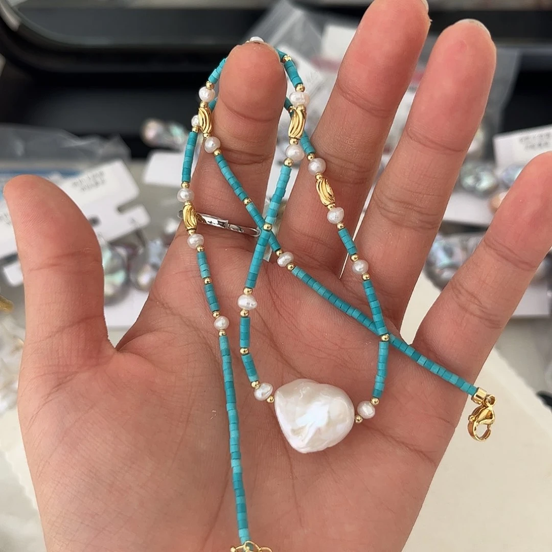 合金淡水珍珠耳饰