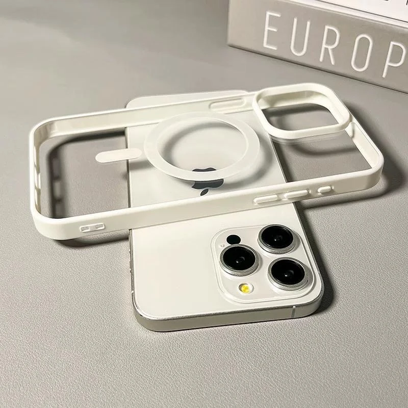 亚克力无线磁吸适用苹果16promax手机壳iPhone15/14简约13/12/11
