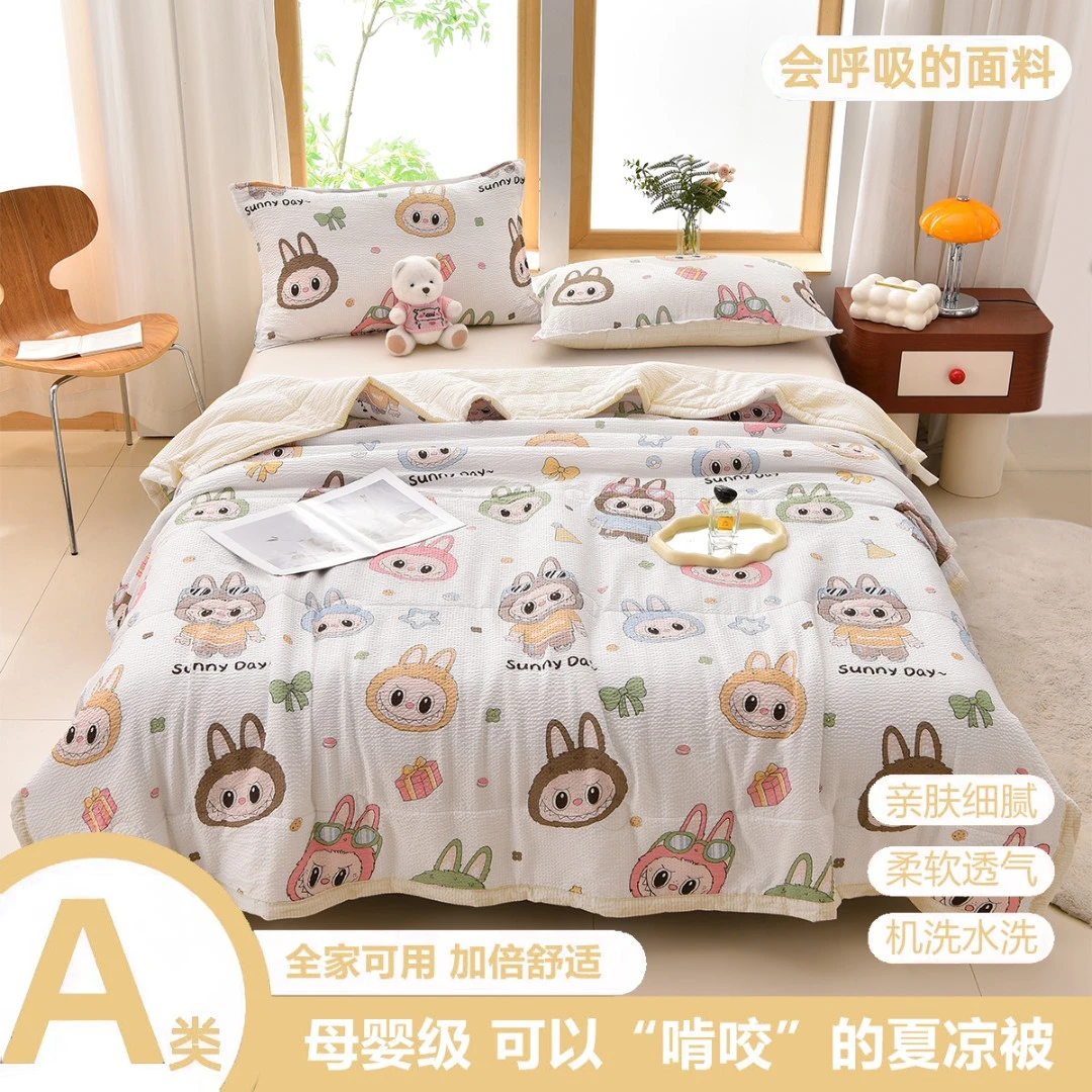 2025新款亲肤有氧清新云朵泡芙轻盈蓬松机洗泡泡棉夏凉被夏天被子