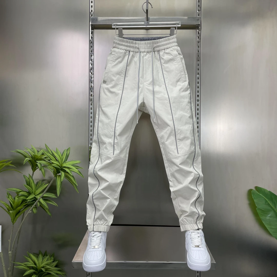 2025夏季运动休闲时尚户外百搭潮流舒适宽松潮牌高档弹力冲锋裤