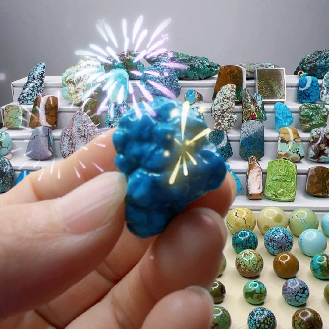 未镶嵌绿松石珠宝奇石