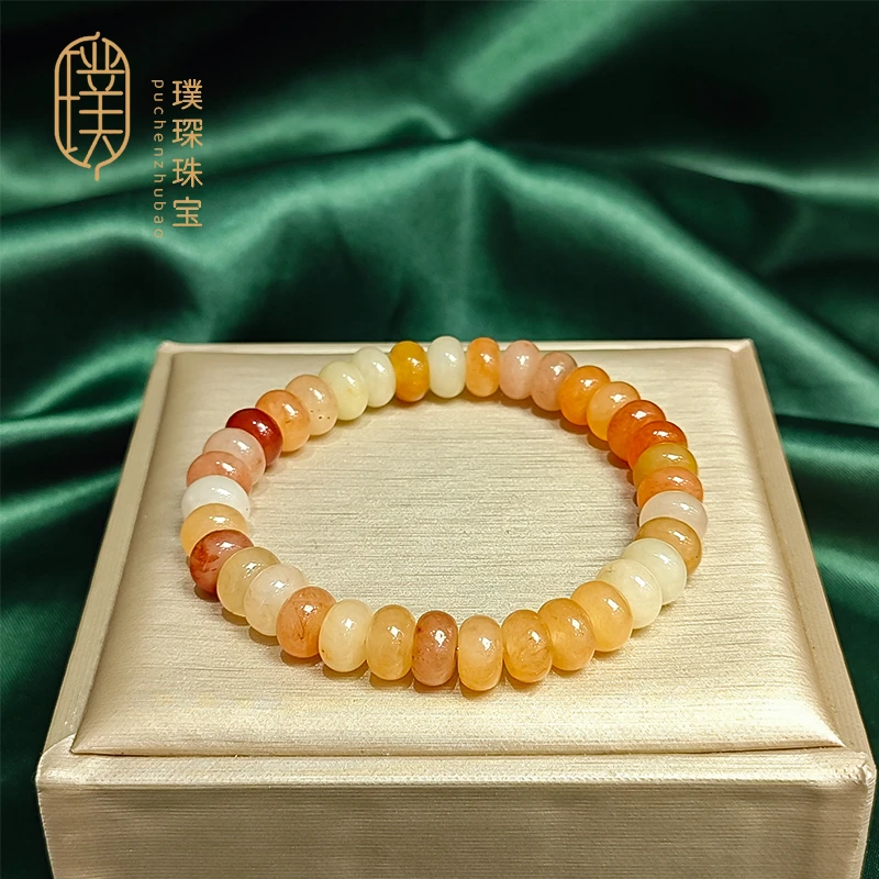 轻奢风金丝玉算盘珠女款气质显白手链 多样性发一SL092