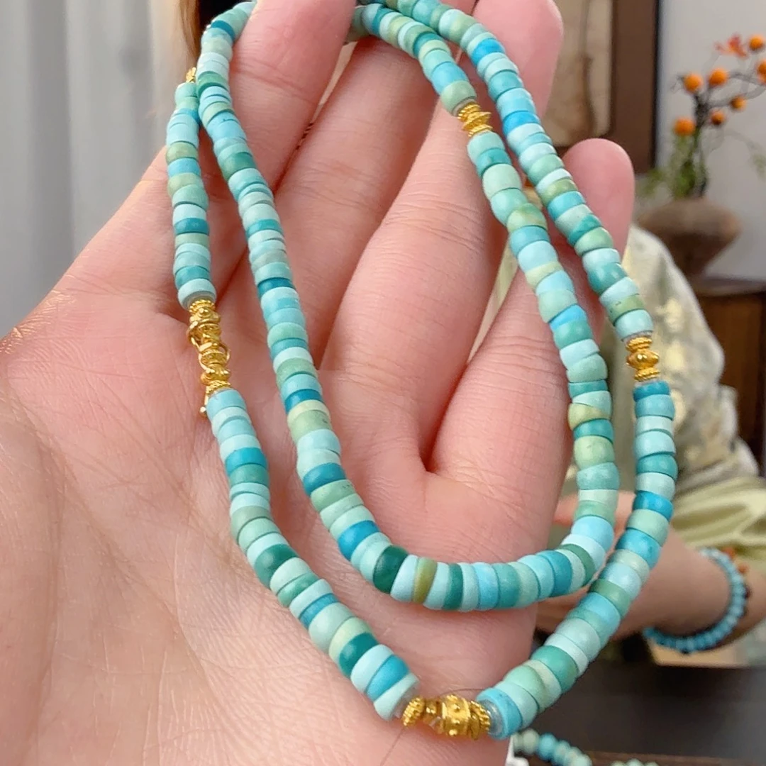 绿松石18K金镶嵌珠宝半成品