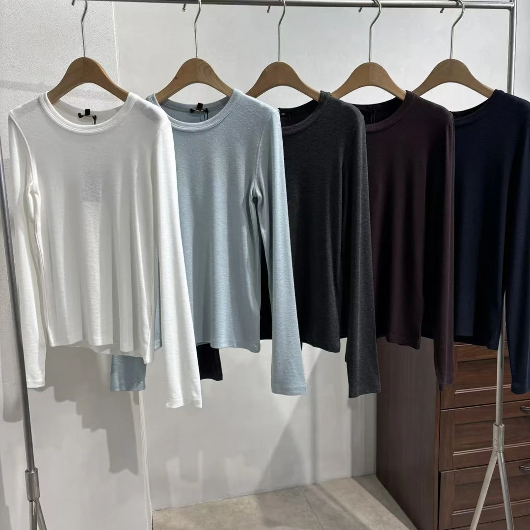 CSY5688 西班牙客人订单 五色纯色打底衫