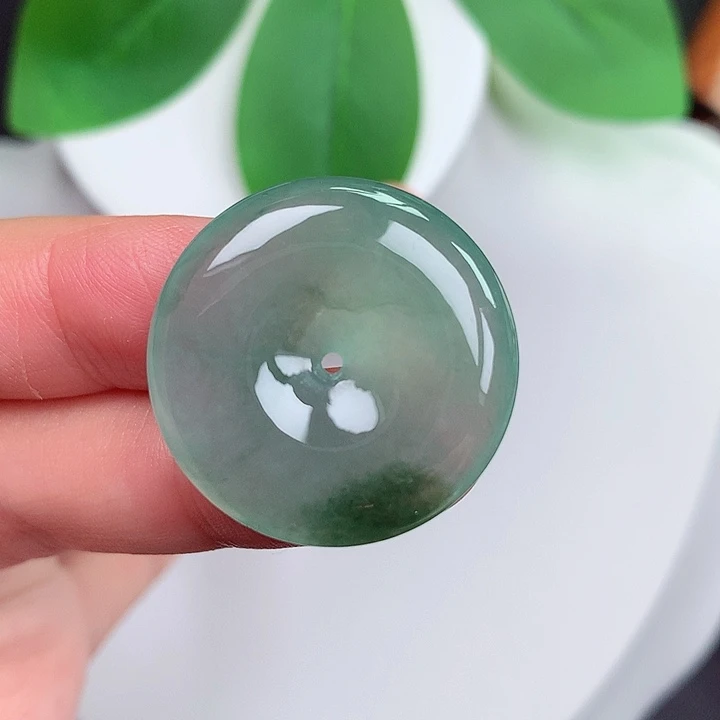 颈饰未镶嵌翡翠平安扣 25.6x5.8mm