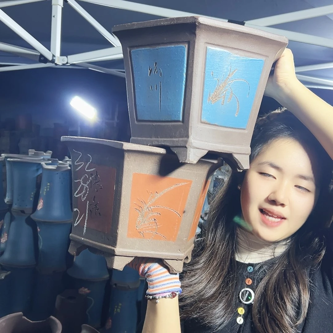 32红六方+32蓝六方花盆