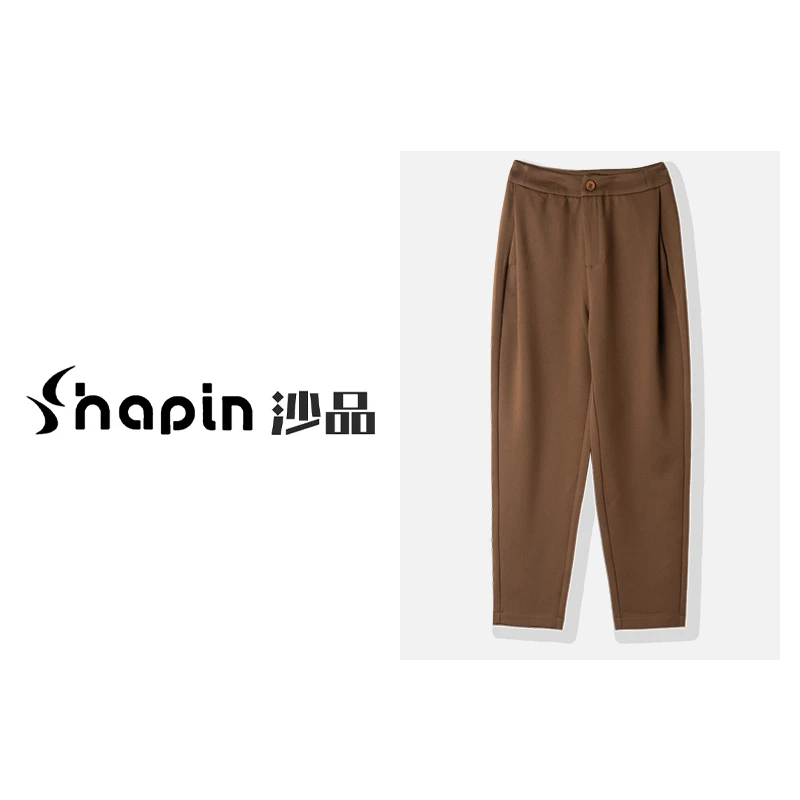 2024夏季新款时尚简约纯色显瘦哈伦裤高腰休闲裤女KY83029