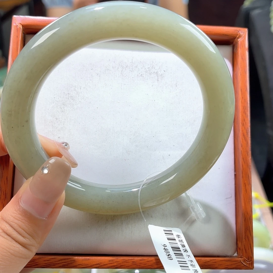 和田玉手镯未镶嵌59新疆且末蓝5