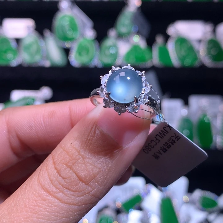 【闪购商品】银S925镶嵌戒指翡翠