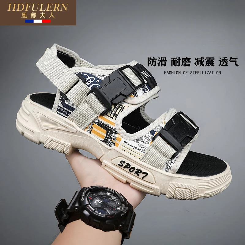 凉鞋男夏季2025新款网红防滑防臭运动越南开车凉鞋男士软高档轻奢