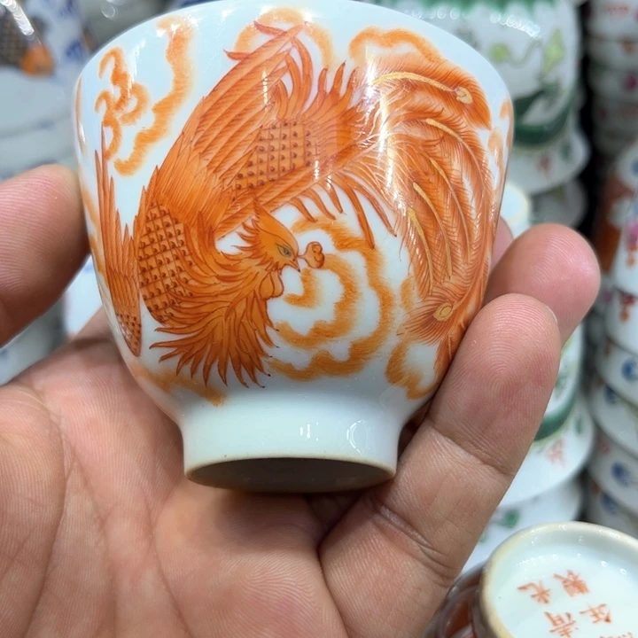 纯手绘精品盖碗杯
