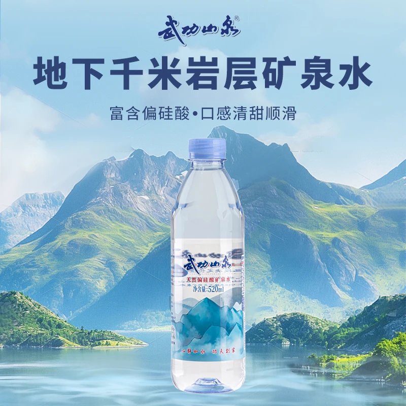 深层活矿泉武功山泉天然矿泉水弱碱性地下锌锶硒岩层自涌偏硅酸型