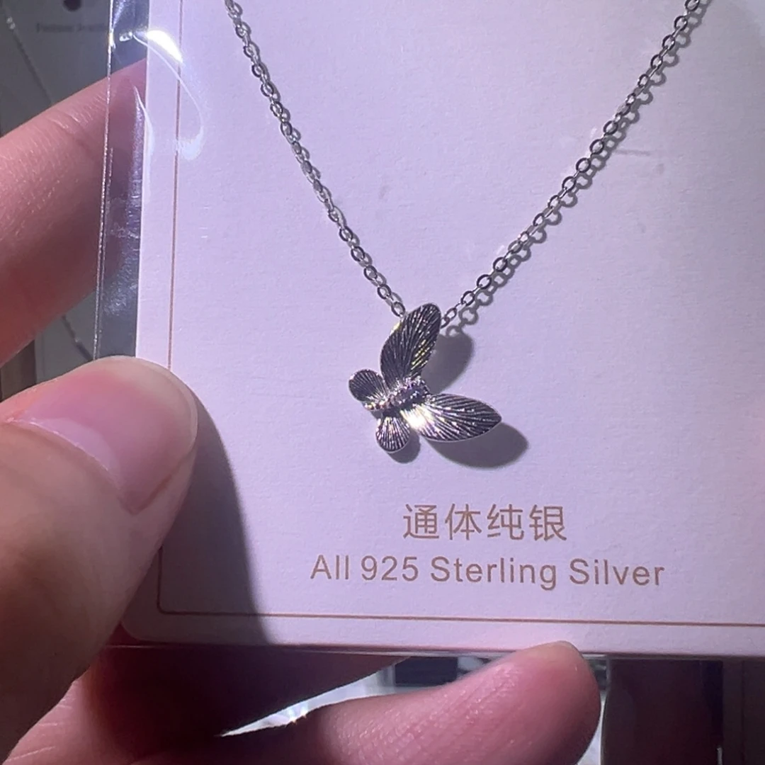 坠链均925银锆石项链