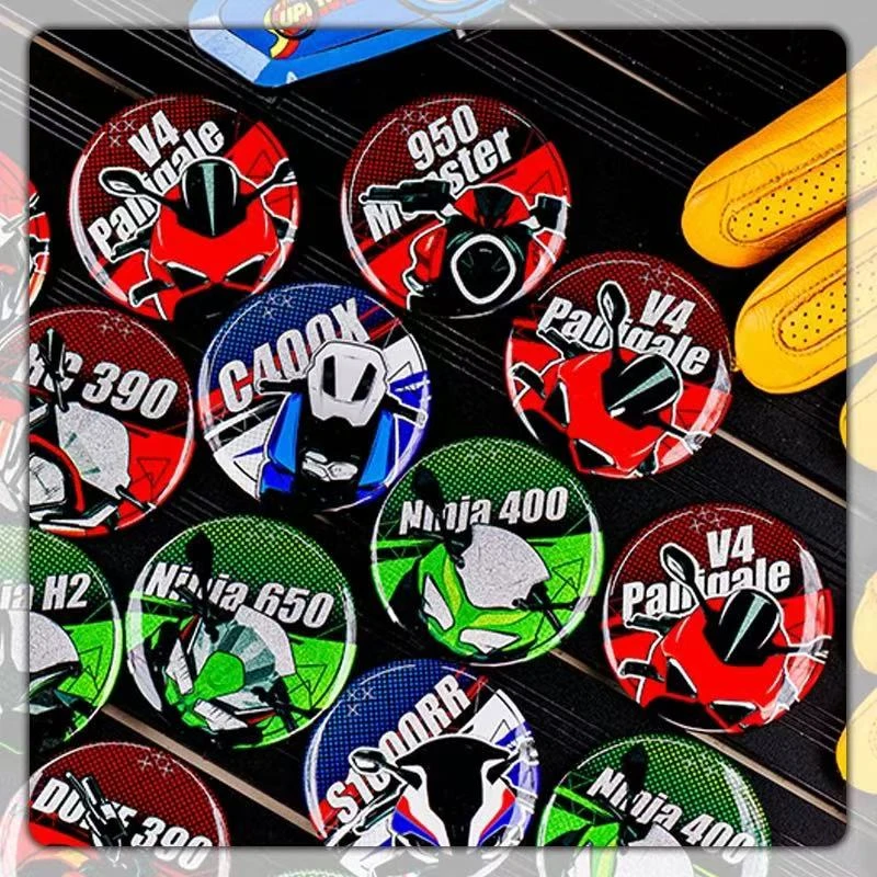 摩托车徽章摩托车马口铁双闪吧唧徽章摩托车徽章胸章