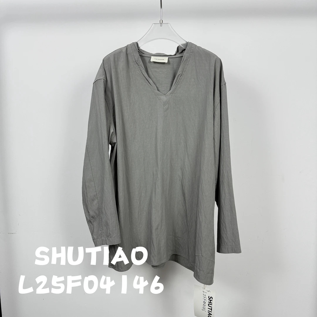 【SHUTIAO】2025夏季：新款小众设计款衬衫L25F04146