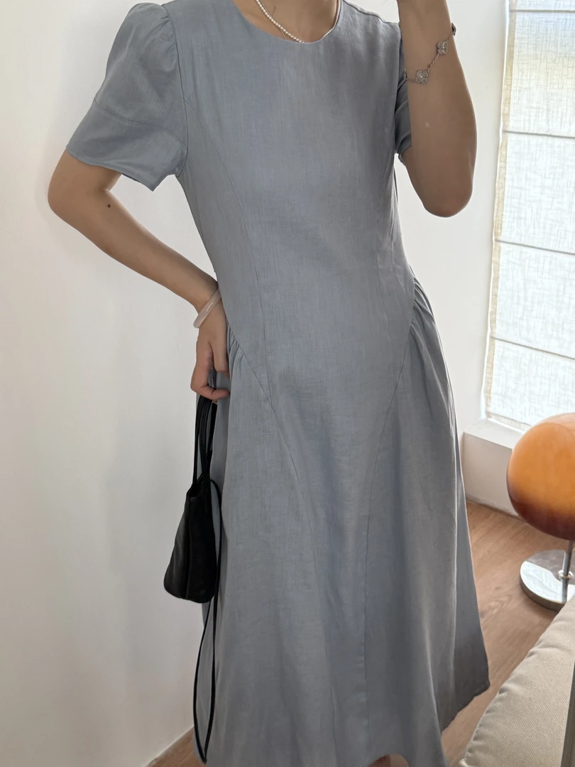 韩系夏季ins高品质连衣裙简约显瘦裙子