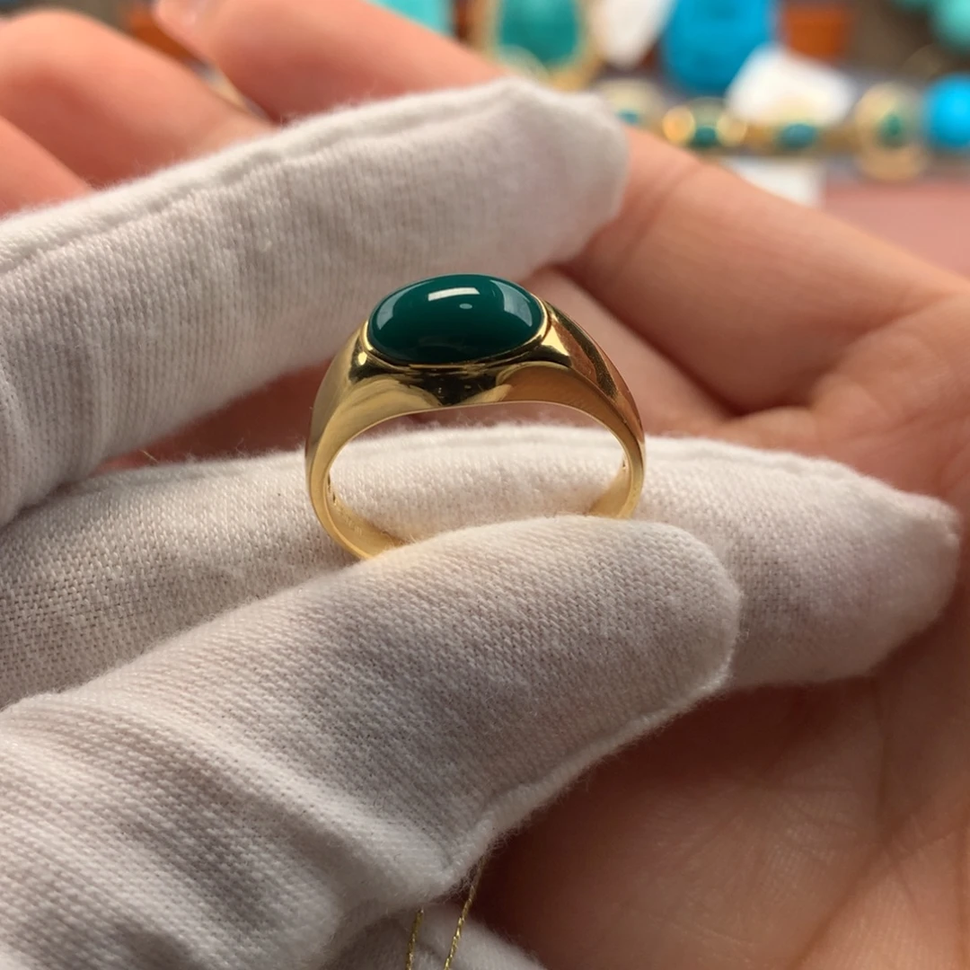 绿松石18K金镶嵌绿松石