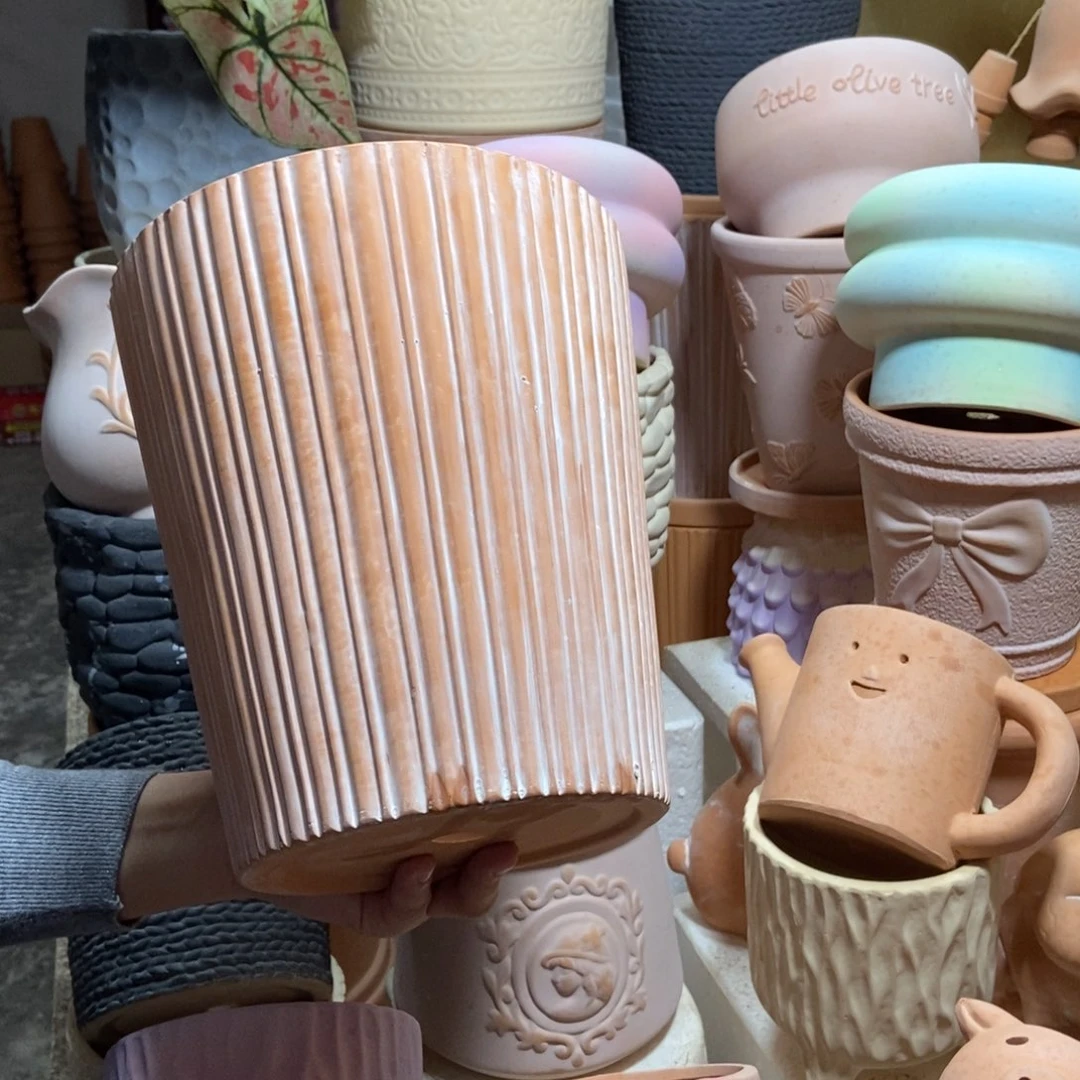 20×22复古直纹盆1个