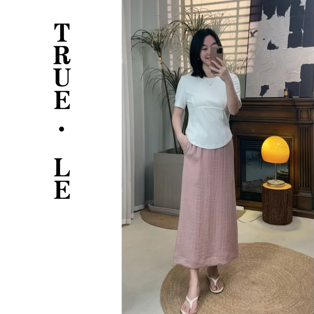 夏款过季 True·Le｜”仙裙●天丝亚麻“抗皱半身裙3569