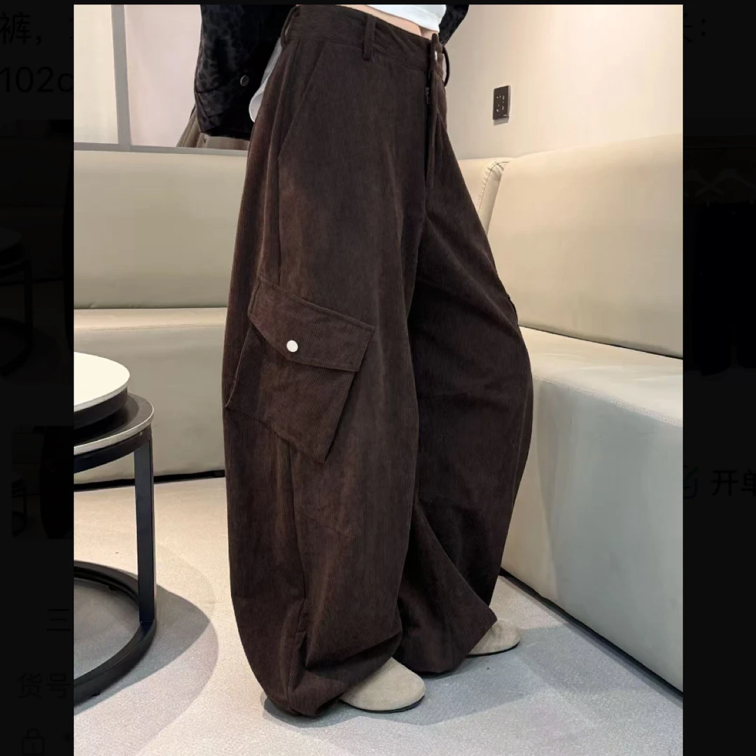 三德#639冬季福利裤脚两用灯芯绒抓绒弯刀工装裤，裤长：102cm