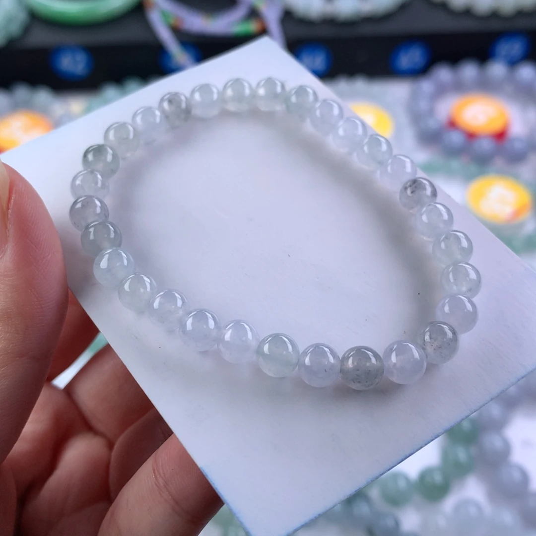 翡翠未镶嵌手链卡6.3